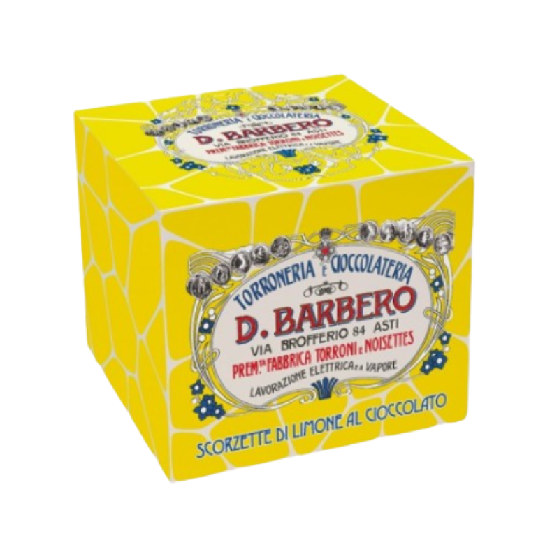 Scorze di limone ricoperte di cioccolato -  Barbero